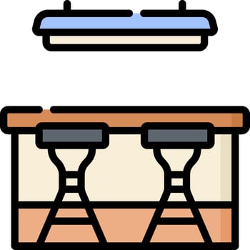 Bar counter icon illustration vector