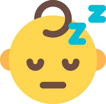 A yellow face with a sleeping face vector