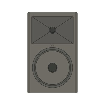 kids drawing studio monitor cartoon isolated vector