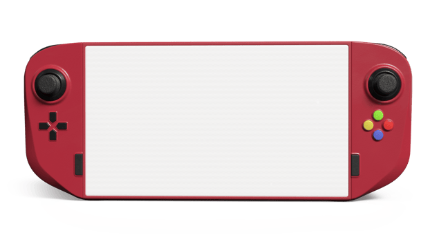 red portable game with white screen png