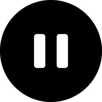 Simple Black and White Pause Icon Logo. Ideal for Website Elements, Digital Interfaces, and Adding a Clean, Modern Touch to Design Projects vector