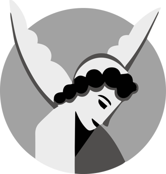 Abstract Angelic Figure with Dramatic Wing Pose Modern Design png