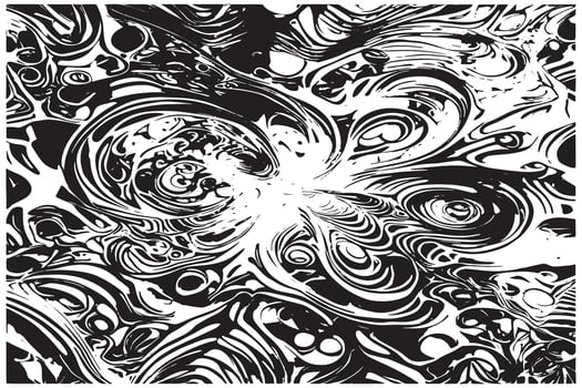 Dynamic Black Texture on Minimal White Background vector
