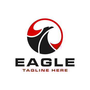eagle head circle logo vector