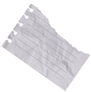Ripped Line Paper Note png