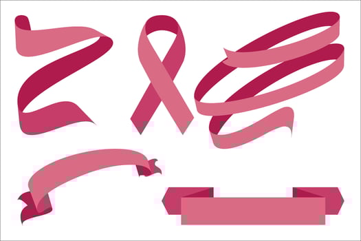 pink ribbon ribbon illustration vector