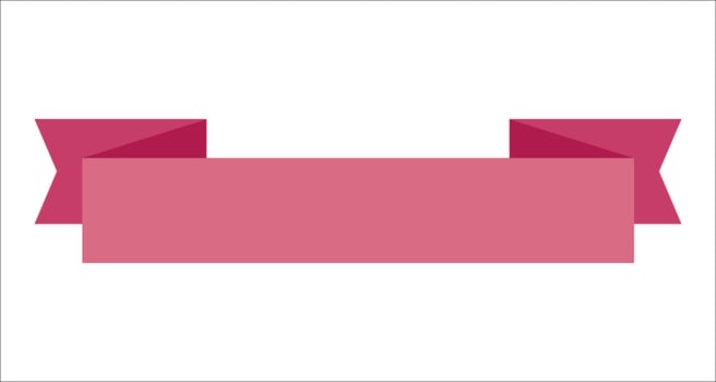 a pink ribbon on a white background vector