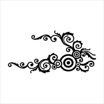 Floral silhouette with white background vector