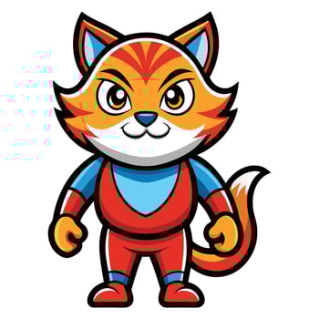 Cute Cat Hand Fist Cartoon Icon Illustration Animal Nature Icon Isolated Flat vector