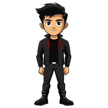 A cartoon drawing of a man with a smile on his face vector