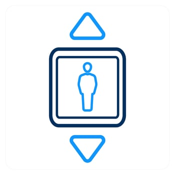 Elevator and man icon concept vector