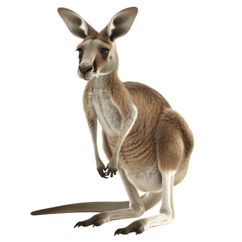 Relaxed Kangaroo Isolated on Transparent Background png