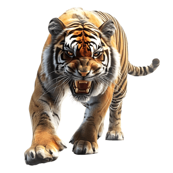 Tiger isolated on transparent background png