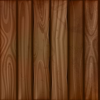 Wooden background. Brown wood texture. vector