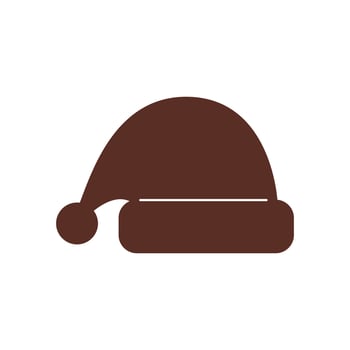 christmas cap icons of black color design vector