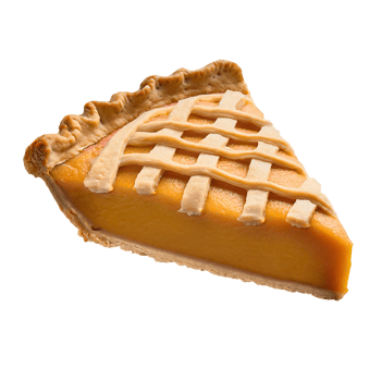 a slice of pumpkin pie, thanksgiving meal and food menu, isolated on transparent background png