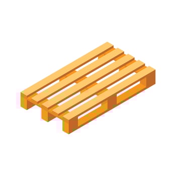 A standard wooden pallet for cargo or goods transportation vector