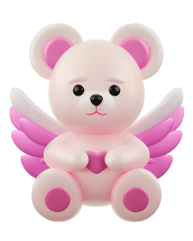 cute angelic bear png