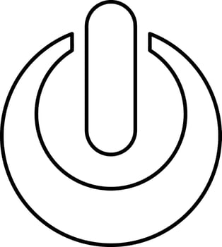 Button turn icon isolated Outline Technology clipart vector