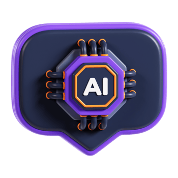 Ai chat 3D Illustration png