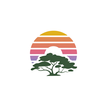 A minimalistic sunset logo png