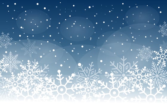 Abstract Christmas background with snowflake seamless border. vector