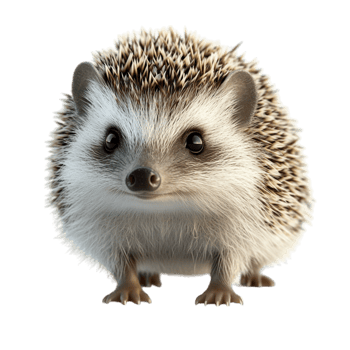 Hedgehog Front View on transparent background png