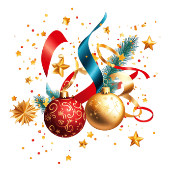 Happy New Year Social Media Banner on transparent background png