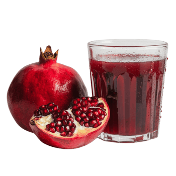 One glass of passion fruit juice and one passion fruit that has been cut into small pieces png