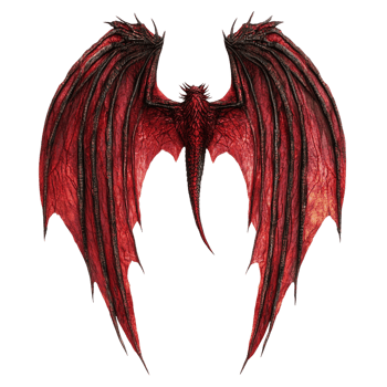 red dragon wings on a transparent background png
