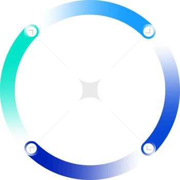 Element of 4 Circular Diagram Flow Infographic template png