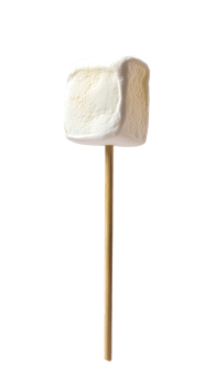marshmallow on stick isolate on transparent background png
