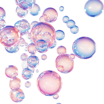 high detailed bubbles on a transparent background png