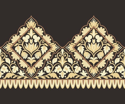 Damask pattern background vector