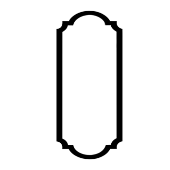 Modern Islamic Black Border Frame for Design Projects png