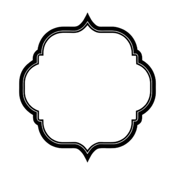 Islamic frame in Black png