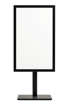 Blank white billboard on transparent background png