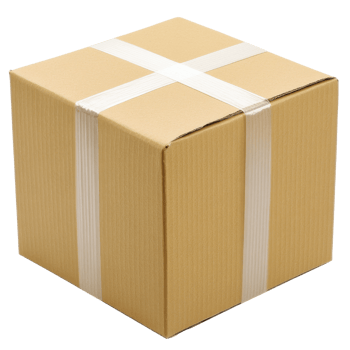 Brown cardboard box ready for shipping png