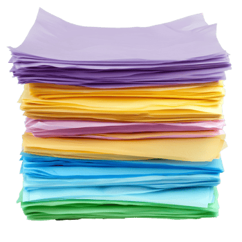 Colorful stack of paper for crafts and projects png