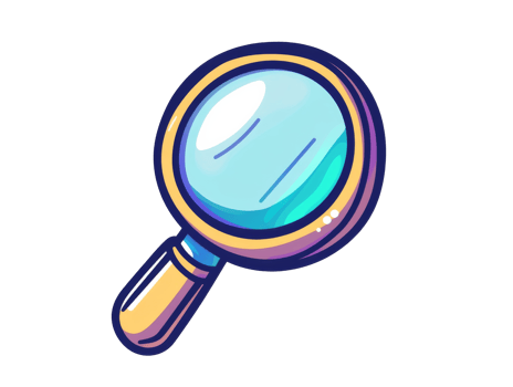 Magnifying glass illustration for uses png