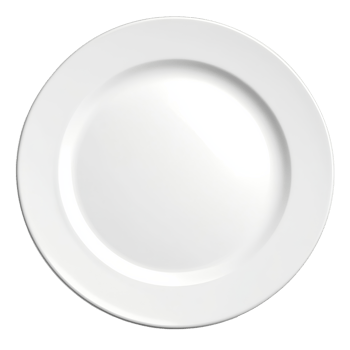 Simple white plate suitable for various meals png