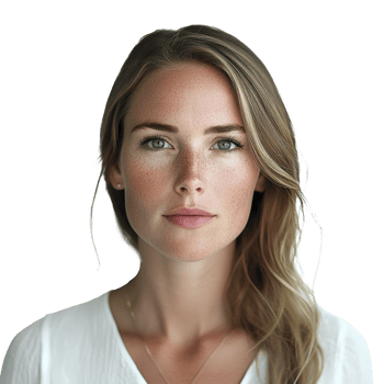 Woman with long hair poses calmly png