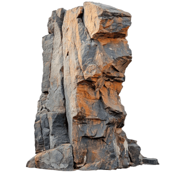 Unique textured rock formation png
