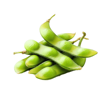 Fresh edamame pods ready for snacking or cooking png