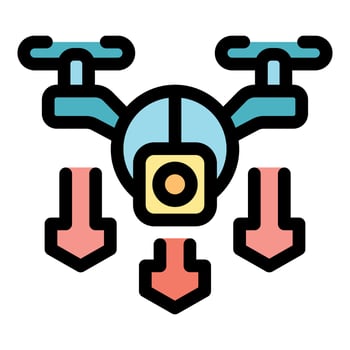 Drone landing, using camera and sensors for precision navigation vector