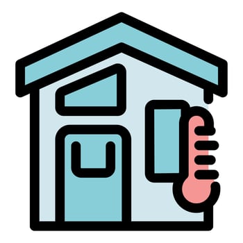 House temperature control showing comfortable living and energy efficiency vector