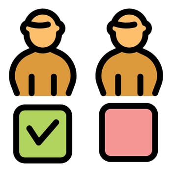Choosing the right candidate, selecting the best person for the job vector