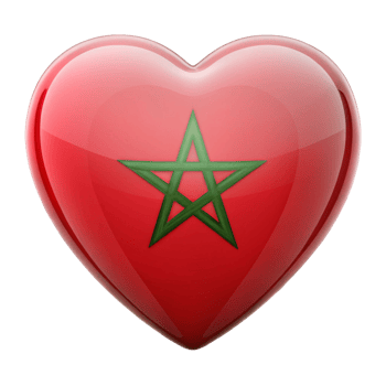 Morocco Heart Flag Perfect for Patriotic Displays and Showcasing Moroccan Pride png