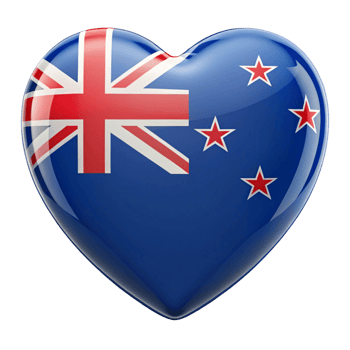 A Heart Shaped New Zealand Flag Perfect for Patriotic Displays and Celebrations png