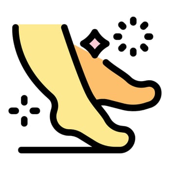 Feet care, applying moisturizing cream, preventing dry skin, healthy legs vector